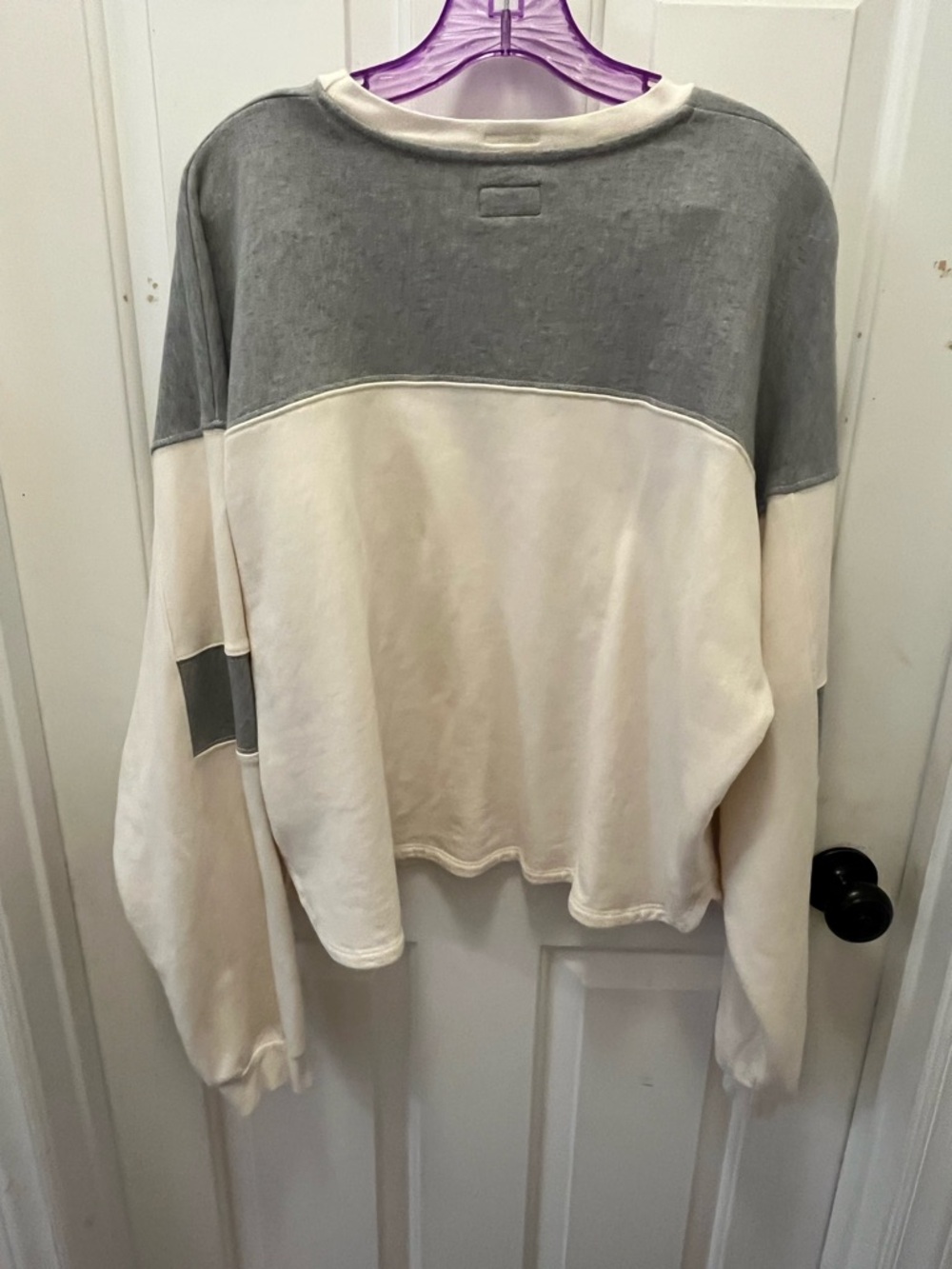 VGUC - MOTHER - The Champ Pull Over - Chalk and Heather Grey - Sz Medium - Picture 3 of 16